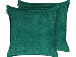 Beliani Set di 2 cuscini VERPIS Cotone 50 x 50 cm smeraldo Tinta unita Verde
