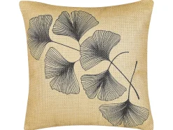 Clearance Beliani Set di 2 cuscini WAKAD 45 x 45 cm Beige Trama di piante Beige Nero