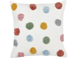 Online Beliani Set di 2 cuscini WALLFLOWER Cotone 45 x 45 cm Bianco Bianco Multicolore