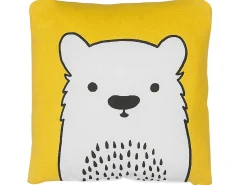 New Beliani Set di 2 cuscini WARANASI Cotone 45 x 45 cm Giallo Bianco Giallo Nero