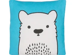 Online Beliani Set di 2 cuscini WARANASI Cotone 45 x 45 cm Blu Bianco Blu Nero