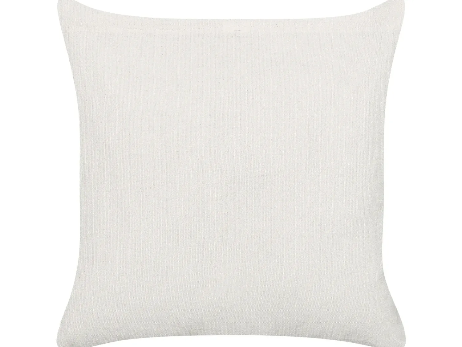 Clearance Beliani Set di 2 cuscini WOODI Cotone 45 x 45 cm Giallo Bianco Trama geometrica Bianco Bianco Nero