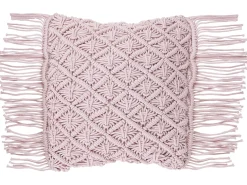 Best Beliani Set di 2 cuscini YANIKLAR Cotone 40 x 40 cm Trama geometrica Rosa