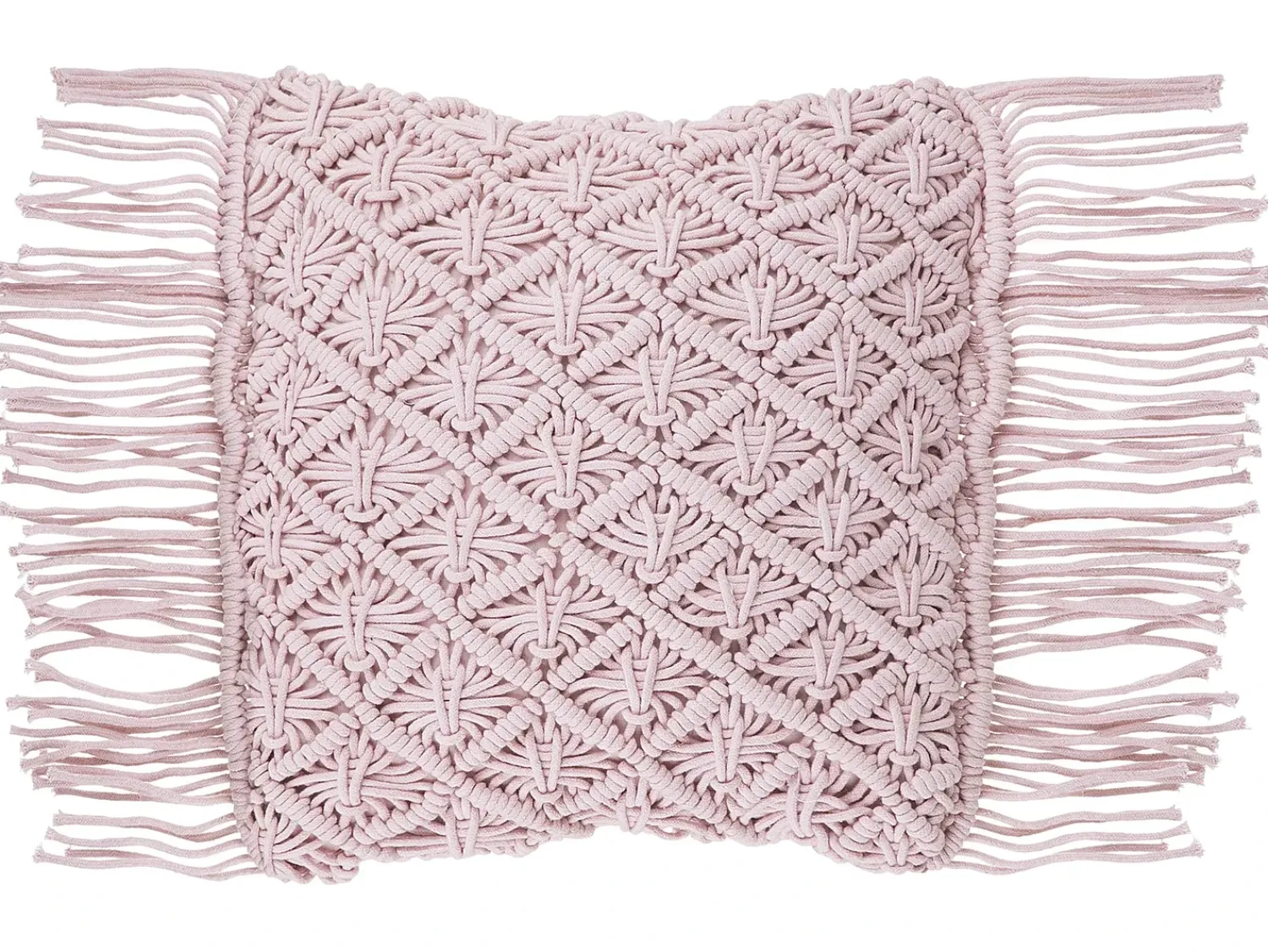 Best Beliani Set di 2 cuscini YANIKLAR Cotone 40 x 40 cm Trama geometrica Rosa