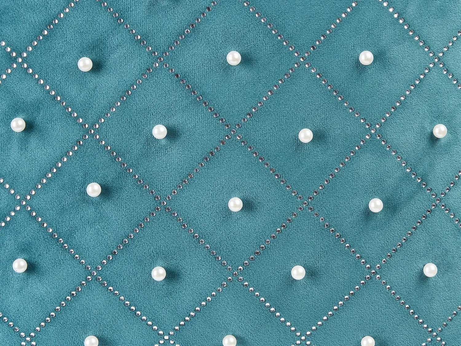 New Beliani Set di 2 cuscini YARROW Velluto 45 x 45 cm Foglia di tè Trama geometrica Argento Blu