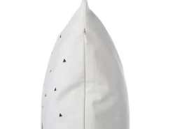 Discount Beliani Set di 2 cuscini YASMIN Cotone 45 x 45 cm Bianco Oro Nero Trama di piante Bianco Nero Oro
