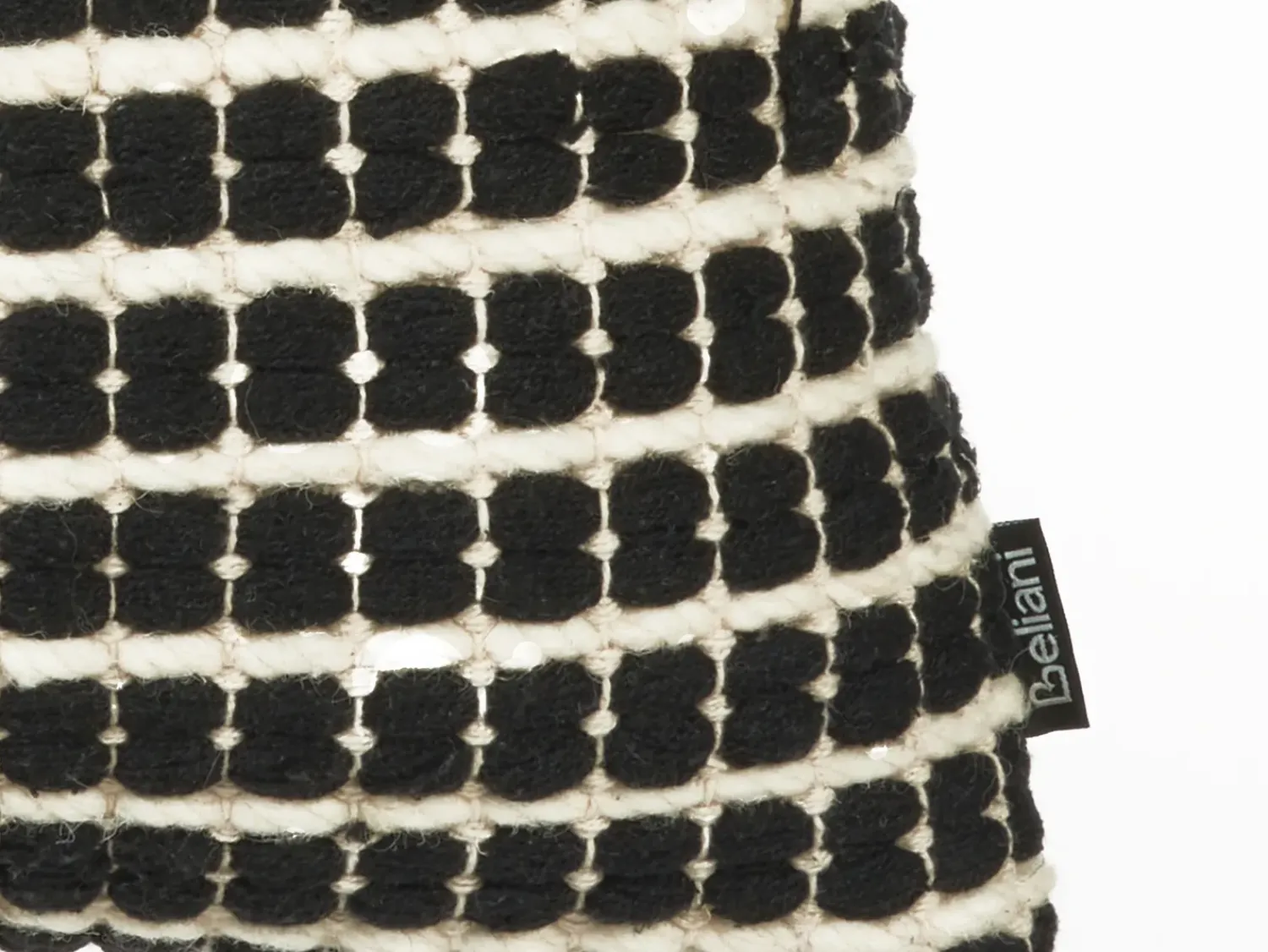 Sale Beliani Set di 2 cuscini YONCALI Cotone 45 x 45 cm Nero Trama a scacchi Bianco Nero