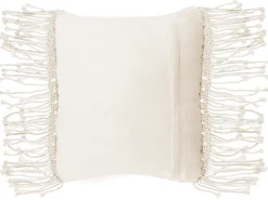 Hot Beliani Set di 2 cuscini YORTAN Cotone 45 x 45 cm chiaro Trama geometrica Beige