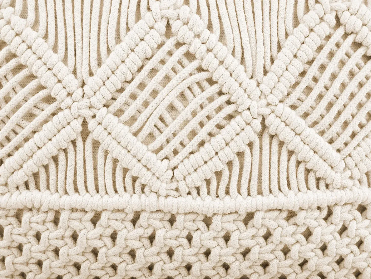 Hot Beliani Set di 2 cuscini YORTAN Cotone 45 x 45 cm chiaro Trama geometrica Beige