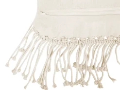 Hot Beliani Set di 2 cuscini YORTAN Cotone 45 x 45 cm chiaro Trama geometrica Beige