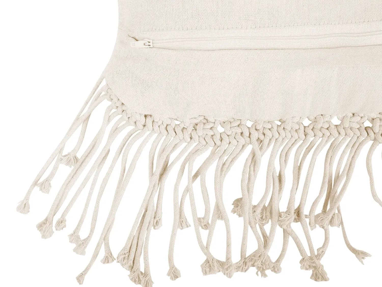 Hot Beliani Set di 2 cuscini YORTAN Cotone 45 x 45 cm chiaro Trama geometrica Beige