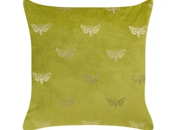 Discount Beliani Set di 2 cuscini YUZURI Velluto 45 x 45 cm Verde chiaro Trama animale Oro Verde