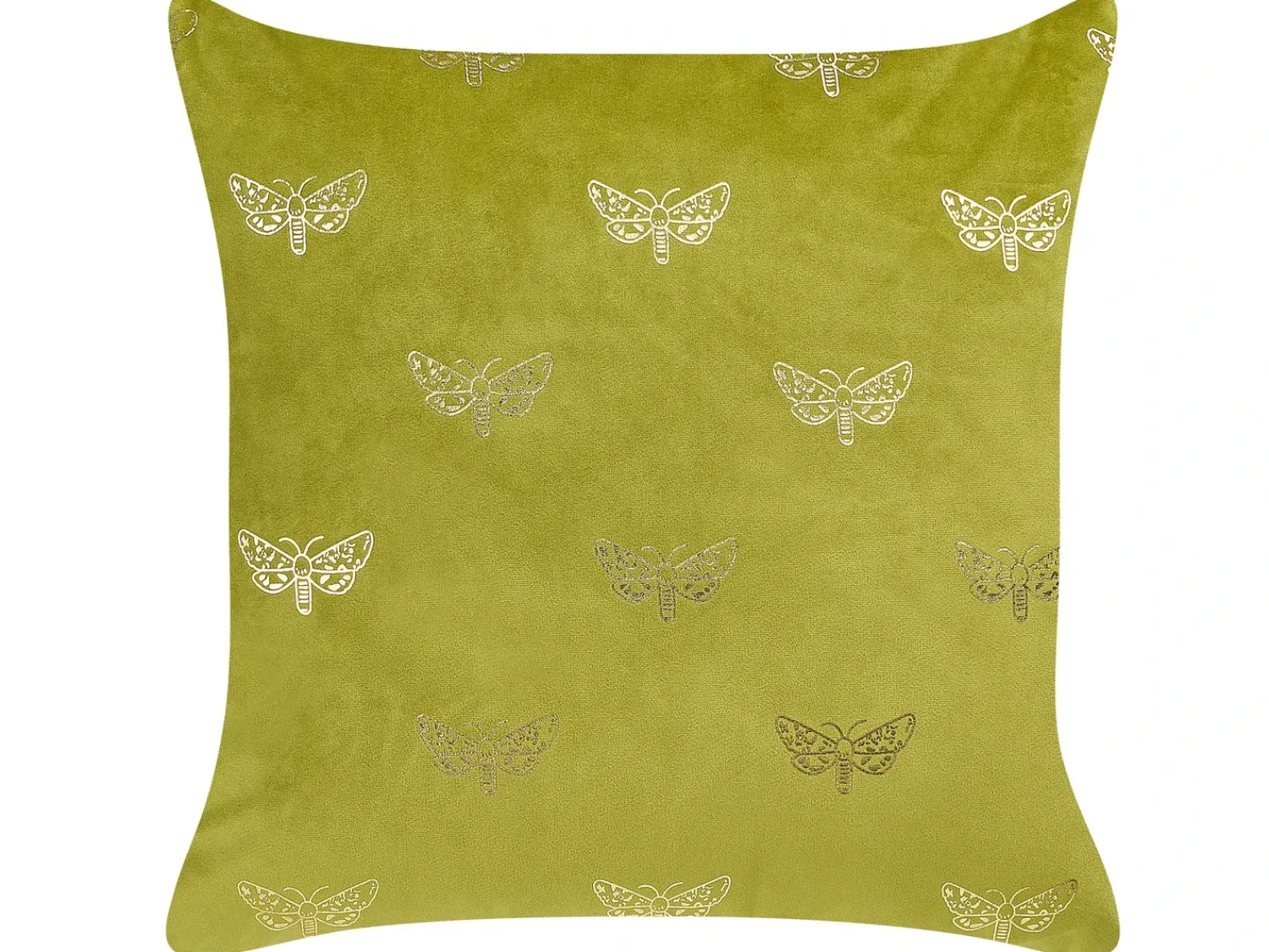Discount Beliani Set di 2 cuscini YUZURI Velluto 45 x 45 cm Verde chiaro Trama animale Oro Verde