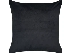 Beliani Set di 2 cuscini YUZURI Velluto 45 x 45 cm Nero Trama animale Oro Nero
