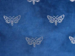 Outlet Beliani Set di 2 cuscini YUZURI Velluto 45 x 45 cm Blu marino Trama animale Argento Blu