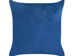 Outlet Beliani Set di 2 cuscini YUZURI Velluto 45 x 45 cm Blu marino Trama animale Argento Blu