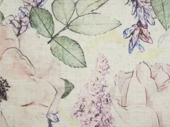Beliani Set di 2 cuscini ZAHRIYE 45 x 45 cm Viola Trama floreale Viola Multicolore