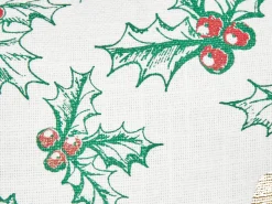 Beliani Set di 2 cuscini ZAMIA Cotone 45 x 45 cm Bianco Modello natalizio Bianco Oro Verde