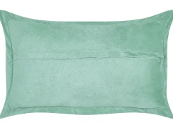 Discount Beliani Set di 2 cuscini ZINNIA Velluto a coste chiaro Tinta unita Verde