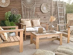 Beliani Set di decorazioni da appendere PINTANO Alghe marine 50/35/36 cm Naturale Bianco Marrone Nero