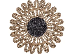 Beliani Set di decorazioni da appendere PINTANO Alghe marine 50/35/36 cm Naturale Bianco Marrone Nero