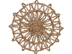 Beliani Set di decorazioni da appendere PINTANO Alghe marine 50/35/36 cm Naturale Bianco Marrone Nero