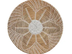 Beliani Set di decorazioni da appendere PINTANO Alghe marine 50/35/36 cm Naturale Bianco Marrone Nero