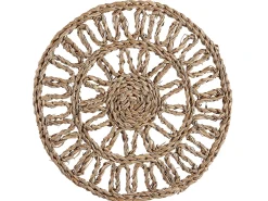 Beliani Set di decorazioni da appendere PINTANO Alghe marine 50/35/36 cm Naturale Bianco Marrone Nero