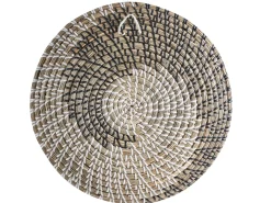 New Beliani Set di 3 decorazioni da appendere CANTHO Alghe marine 40/35/20 cm Nero Beige Bianco Naturale Nero