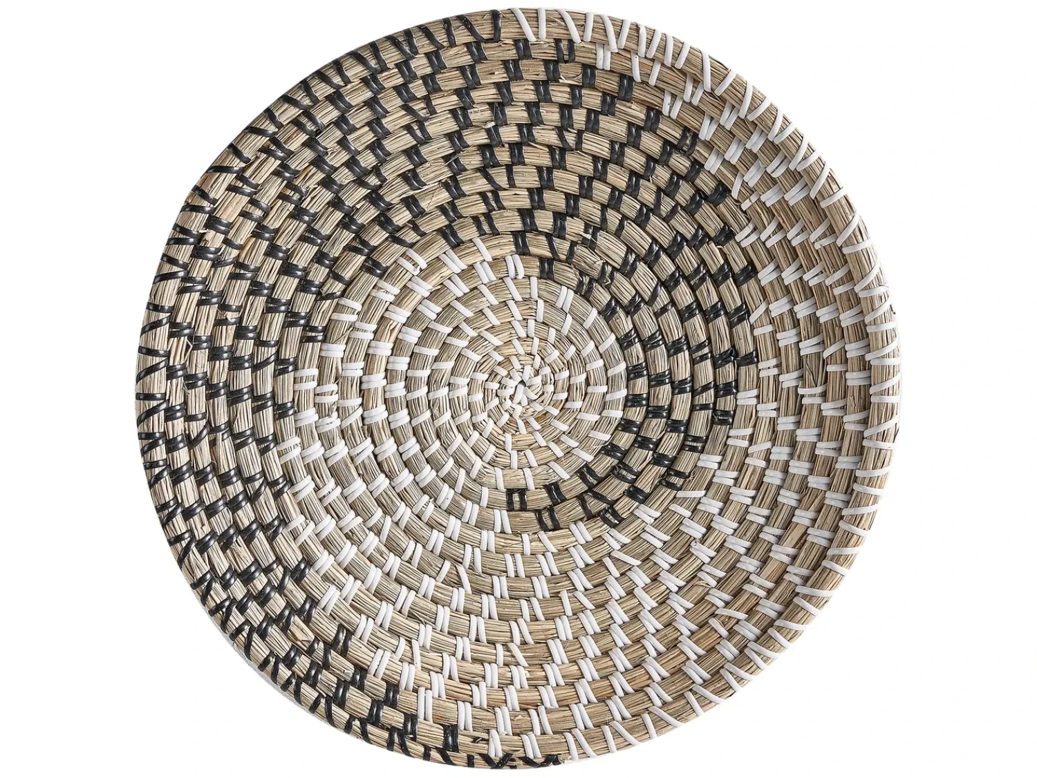 New Beliani Set di 3 decorazioni da appendere CANTHO Alghe marine 40/35/20 cm Nero Beige Bianco Naturale Nero