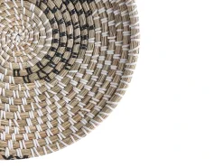 New Beliani Set di 3 decorazioni da appendere CANTHO Alghe marine 40/35/20 cm Nero Beige Bianco Naturale Nero