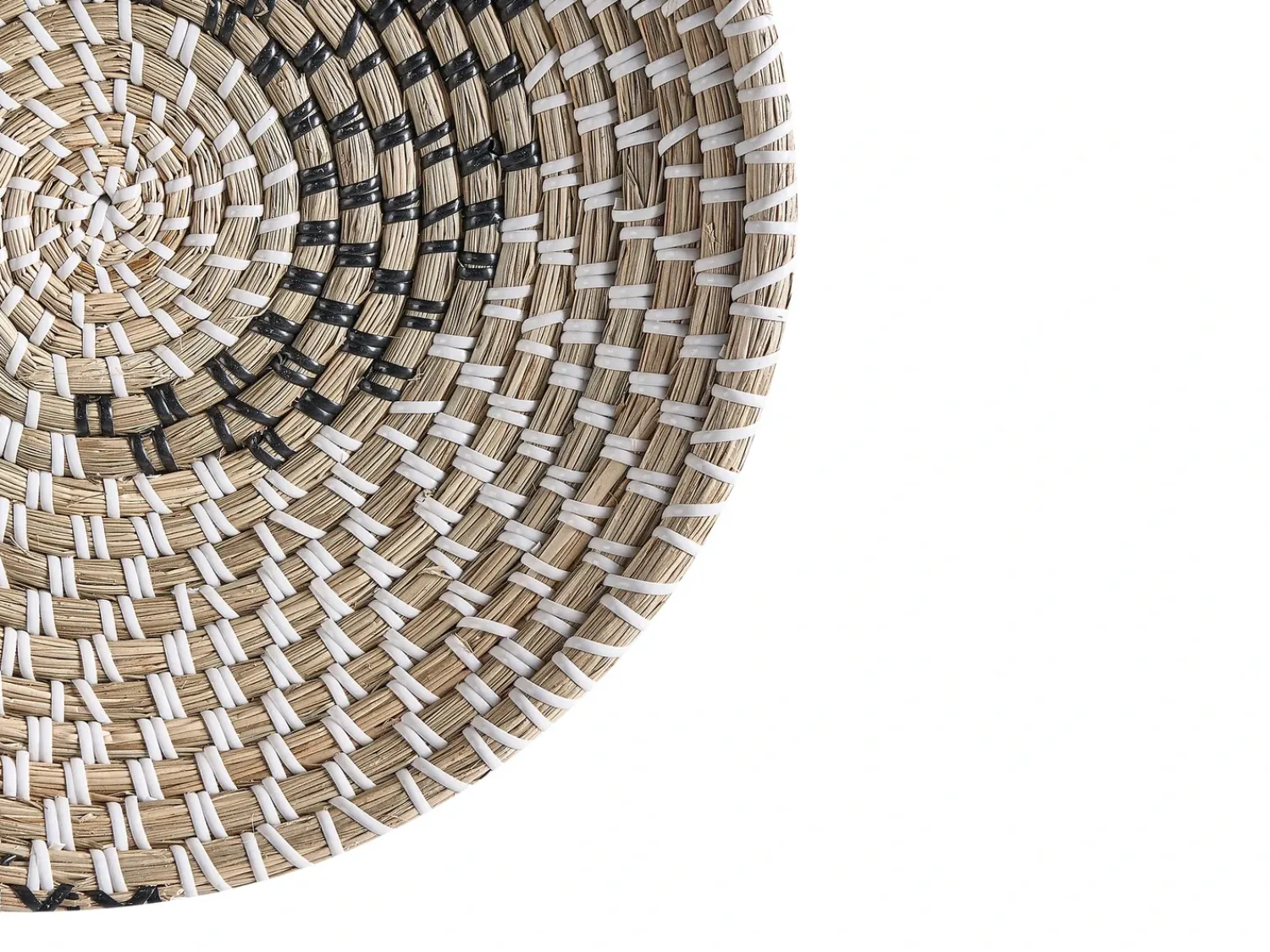 New Beliani Set di 3 decorazioni da appendere CANTHO Alghe marine 40/35/20 cm Nero Beige Bianco Naturale Nero