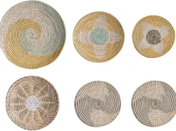 Discount Beliani Set di decorazioni da appendere BACNINH Alghe marine 46/35/30 cm Multicolore