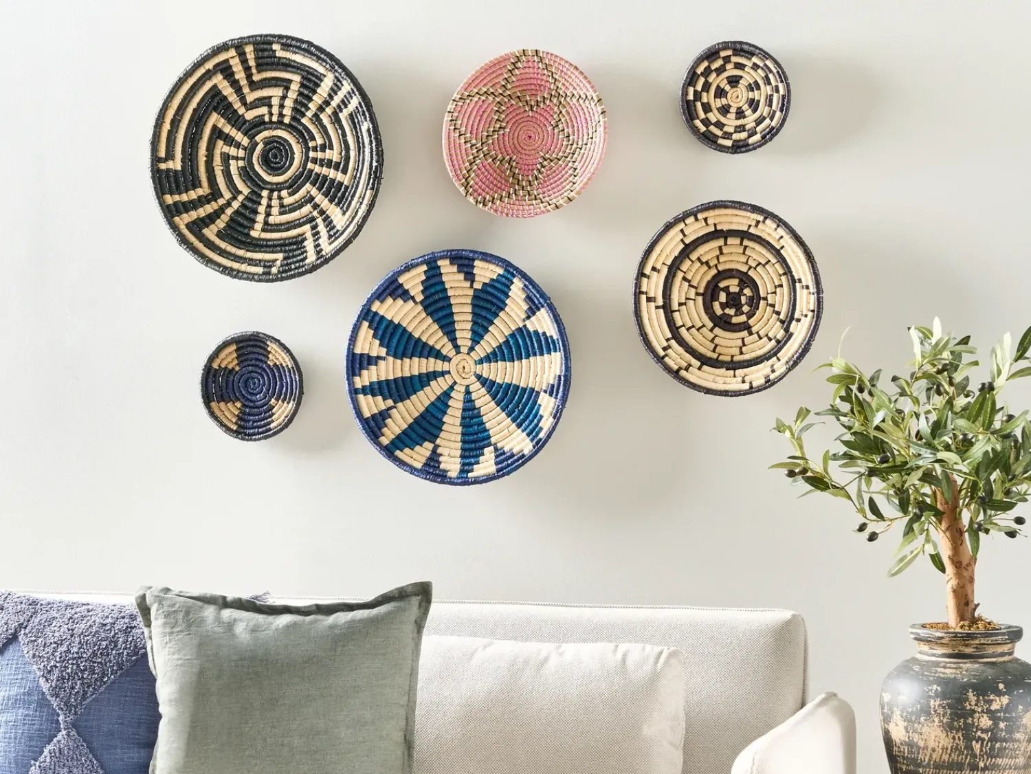 Best Beliani Set di decorazioni da appendere HOABINH Alghe marine 3/4/5/5/6/7 cm Multicolore