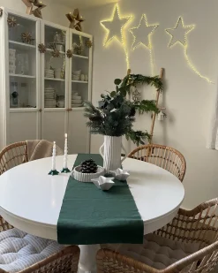 Discount Beliani Set di 3 decorazioni da appendere LED KUNNARI Stella 50/40/30 cm Argento