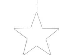 Discount Beliani Set di 3 decorazioni da appendere LED KUNNARI Stella 50/40/30 cm Argento