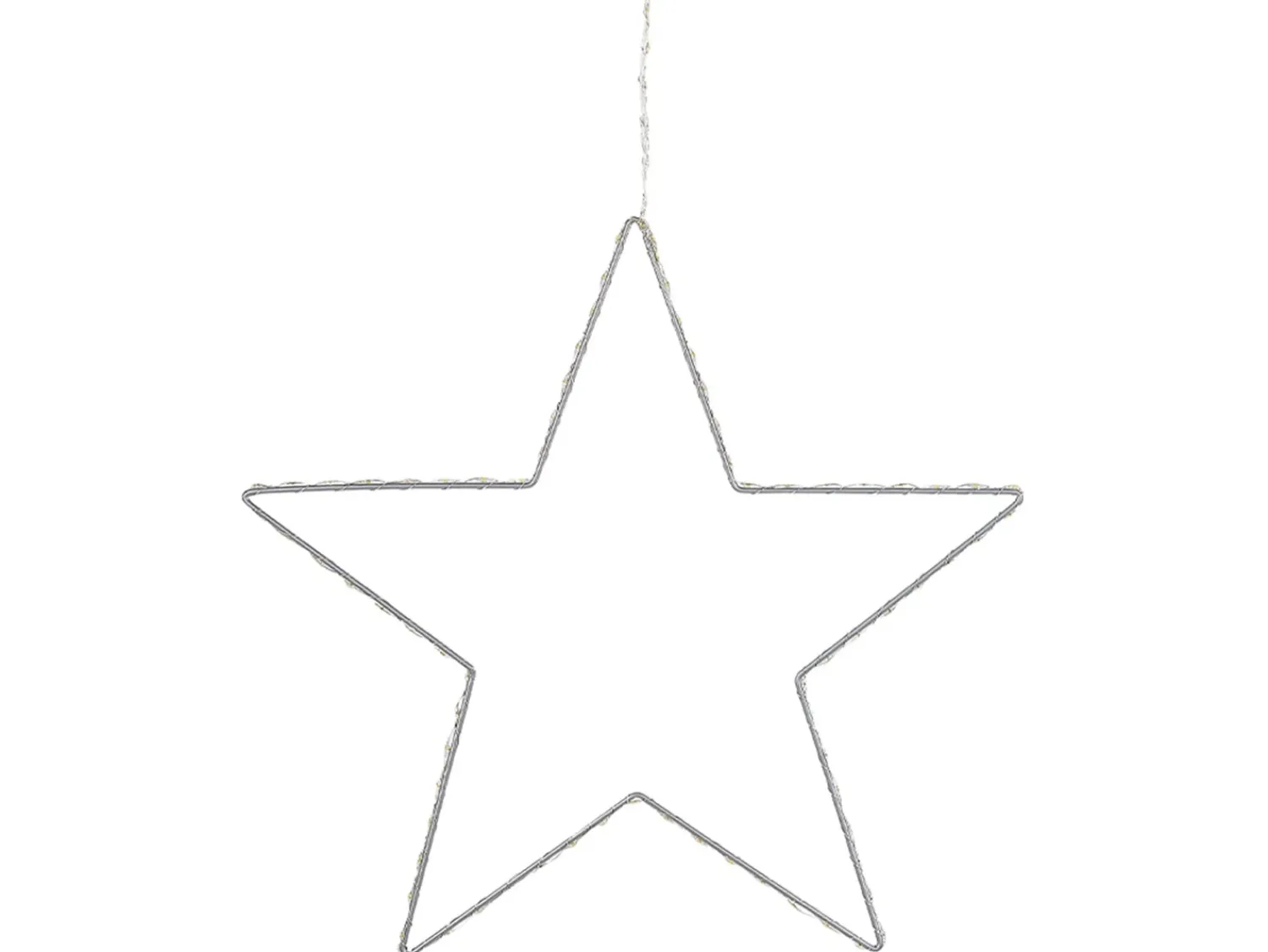 Discount Beliani Set di 3 decorazioni da appendere LED KUNNARI Stella 50/40/30 cm Argento