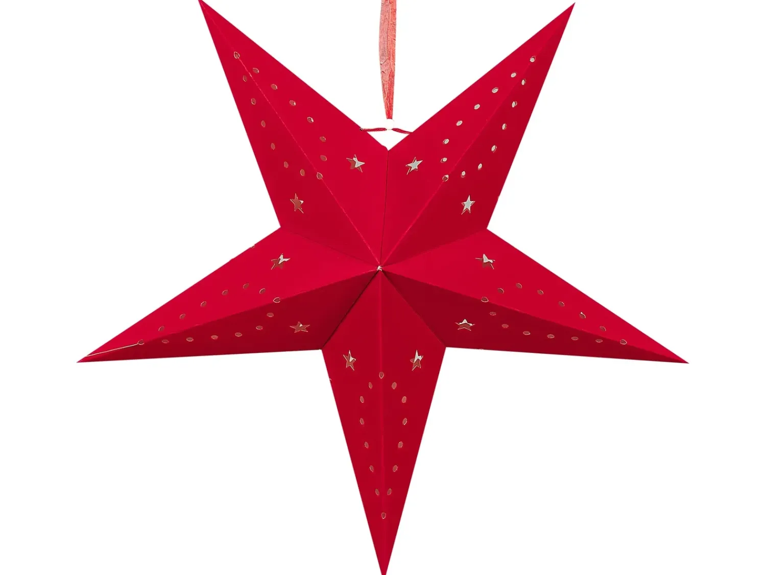 Best Beliani Set di 2 decorazioni da appendere LED MOTTI Stella Rosso