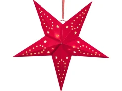 Best Beliani Set di 2 decorazioni da appendere LED MOTTI Stella Rosso