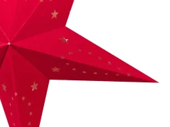 Best Beliani Set di 2 decorazioni da appendere LED MOTTI Stella Rosso