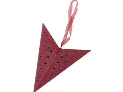 Beliani Set di 2 decorazioni da appendere LED MOTTI Stella 45 cm Rosso