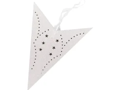 Hot Beliani Set di 2 decorazioni da appendere LED MOTTI Stella Bianco