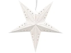 Hot Beliani Set di 2 decorazioni da appendere LED MOTTI Stella Bianco