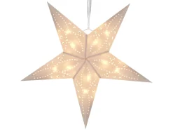 Hot Beliani Set di 2 decorazioni da appendere LED MOTTI Stella Bianco