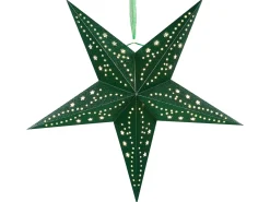 Outlet Beliani Set di 2 decorazioni da appendere LED MOTTI Stella smeraldo Verde
