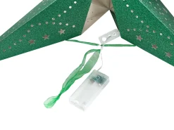 Outlet Beliani Set di 2 decorazioni da appendere LED MOTTI Stella smeraldo Verde