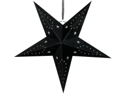 Best Beliani Set di 2 decorazioni da appendere LED MOTTI Stella Nero