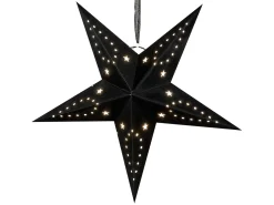 Best Beliani Set di 2 decorazioni da appendere LED MOTTI Stella Nero