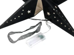 Best Beliani Set di 2 decorazioni da appendere LED MOTTI Stella Nero