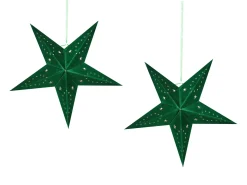 Discount Beliani Set di 2 decorazioni da appendere LED MOTTI Stella smeraldo Verde